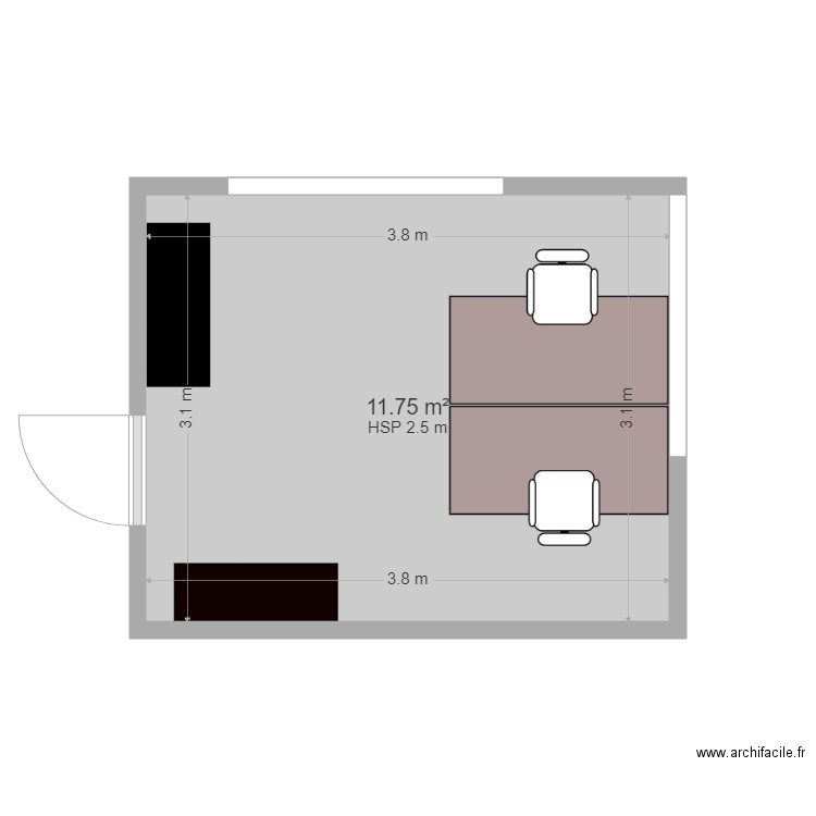 Bureau rh. Plan de 0 pièce et 0 m2