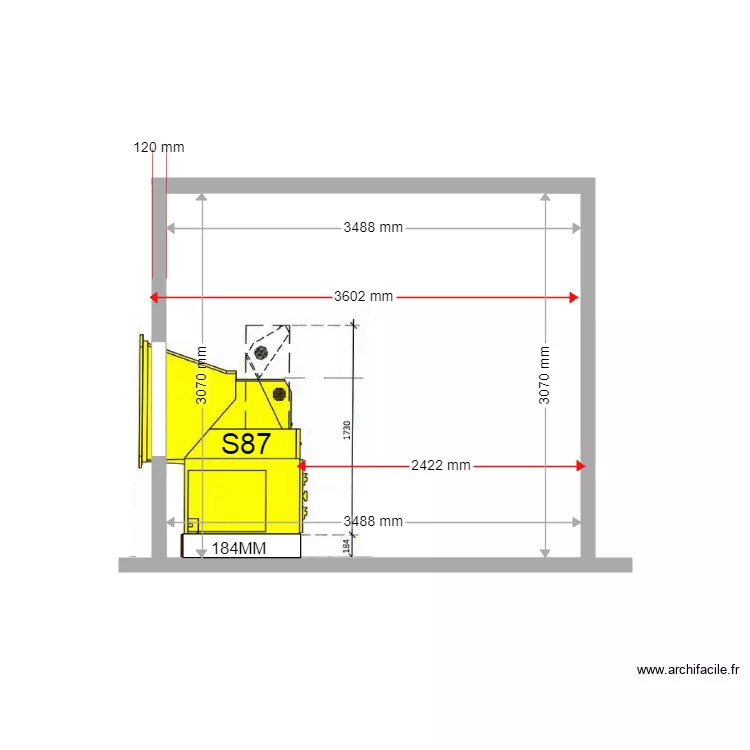 COUPE PROJET  ST sylvestre 368. Plan de 