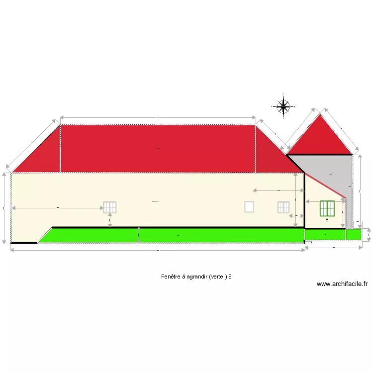 Fa&ccedil;ade  EST PCMI 5 5. Plan de 