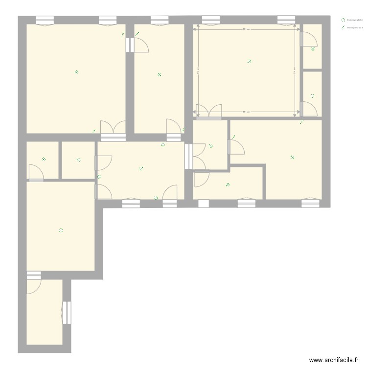 plan electricite 1 .2 apappart 180m2. Plan de 13 pièces et 163 m2