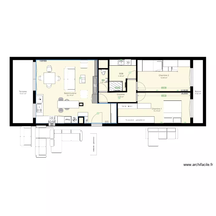 T3 Nogent sur Marne. Plan de 
