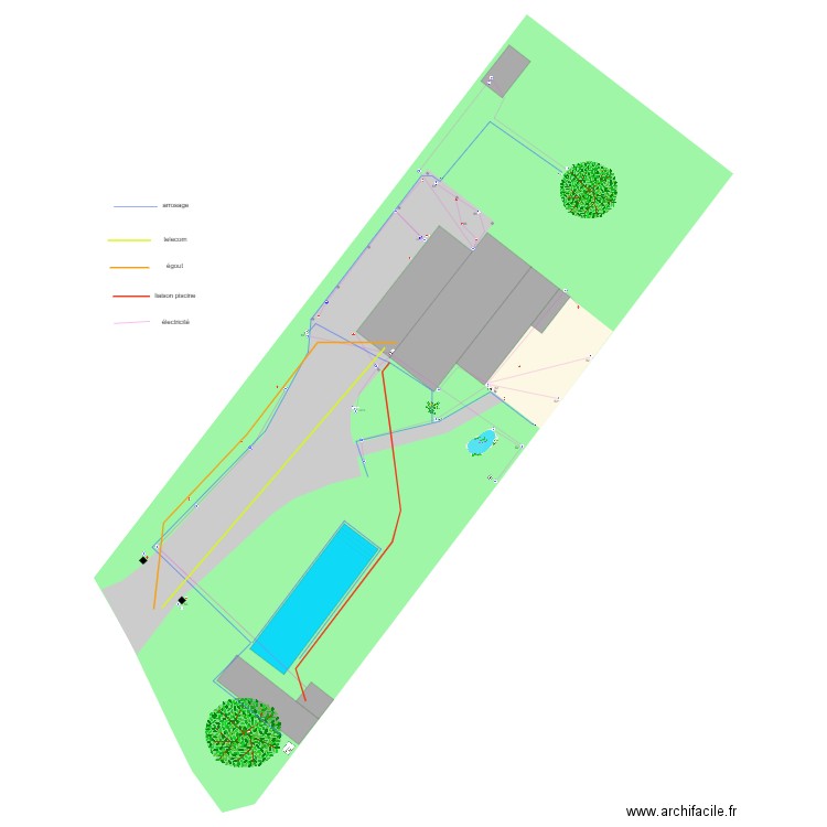 extérieur maison v1. Plan de 0 pièce et 0 m2