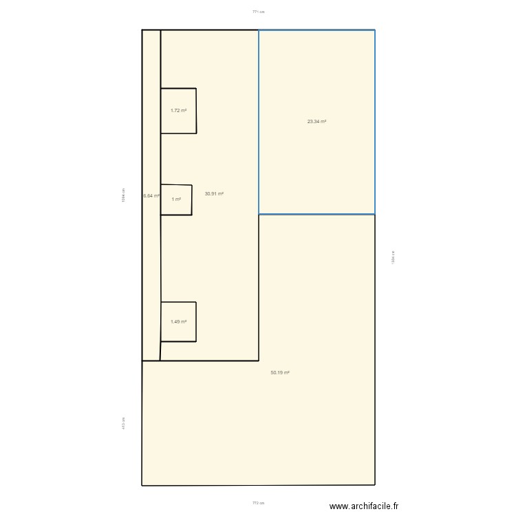 Desaga thuir. Plan de 7 pièces et 115 m2