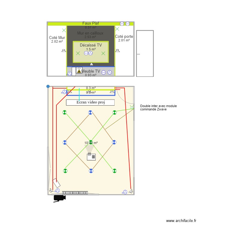 Plan HiFi Salon. Plan de 0 pièce et 0 m2