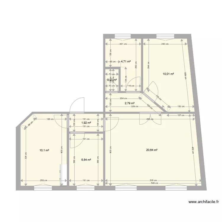 Appt Colombes. Plan de 
