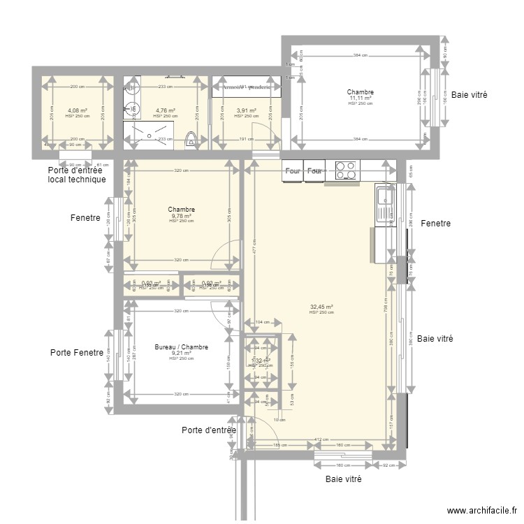 Plan 2021 ALTHAUS V4 cotations ouvertures. Plan de 0 pièce et 0 m2