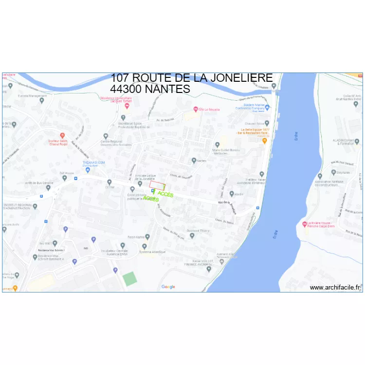 Rte de la joneliere - plan de situation. Plan de Rte de la joneliere - plan de situation. Plan de
