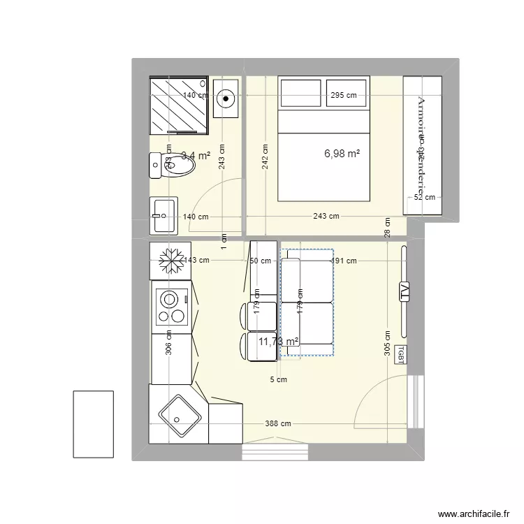 studio 7. Plan de 