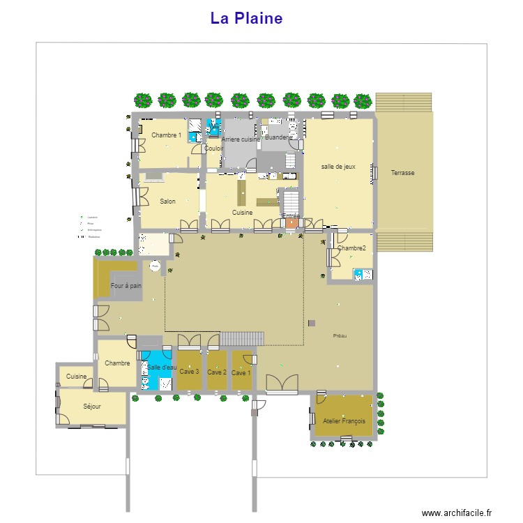 La  plaine  cour V1. Plan de 0 pièce et 0 m2