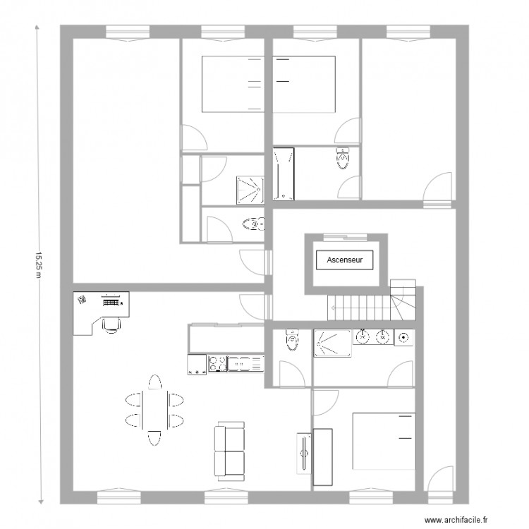 RDC Gerard. Plan de 0 pièce et 0 m2