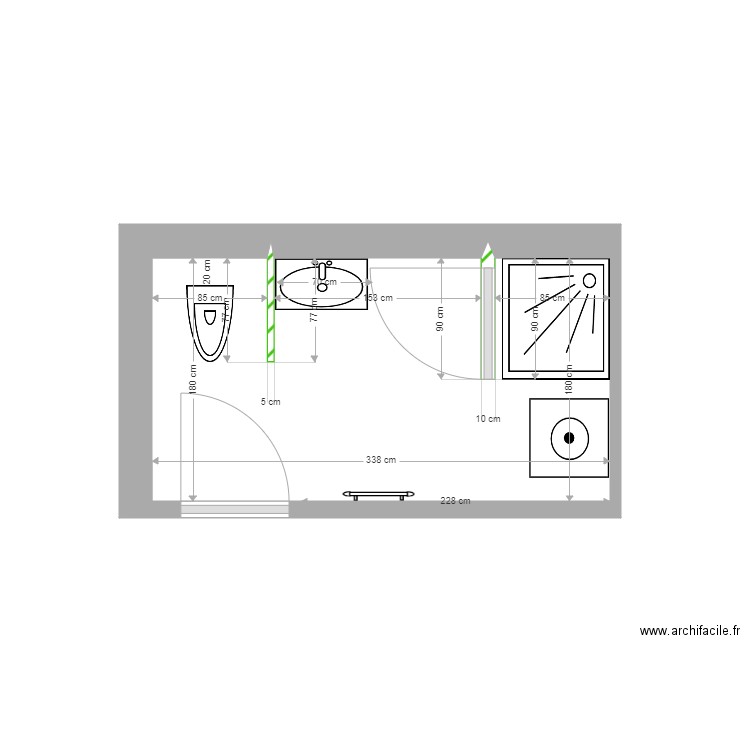 salle de bain bas. Plan de 0 pièce et 0 m2