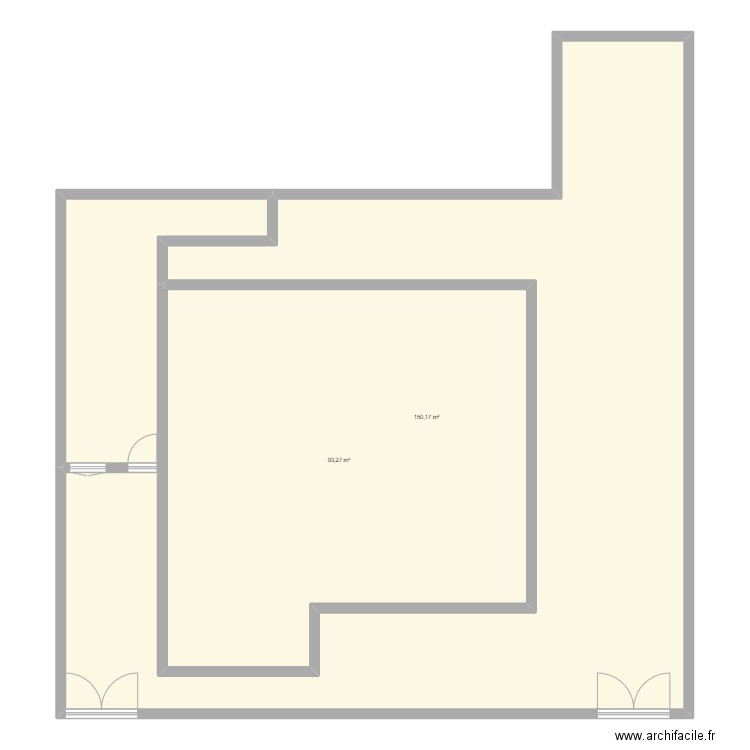 RDC Helmi. Plan de 2 pièces et 243 m2