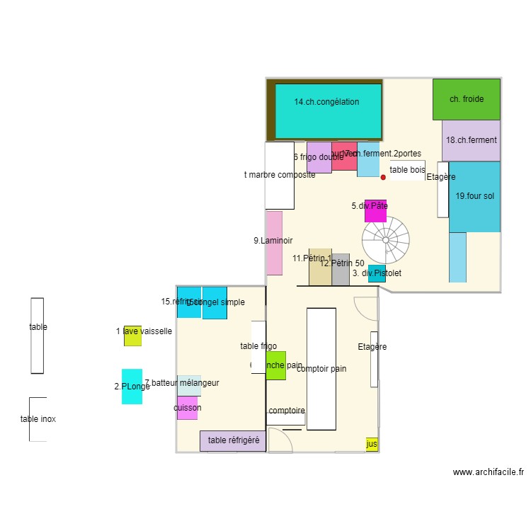 boulangerie 10. Plan de 0 pièce et 0 m2