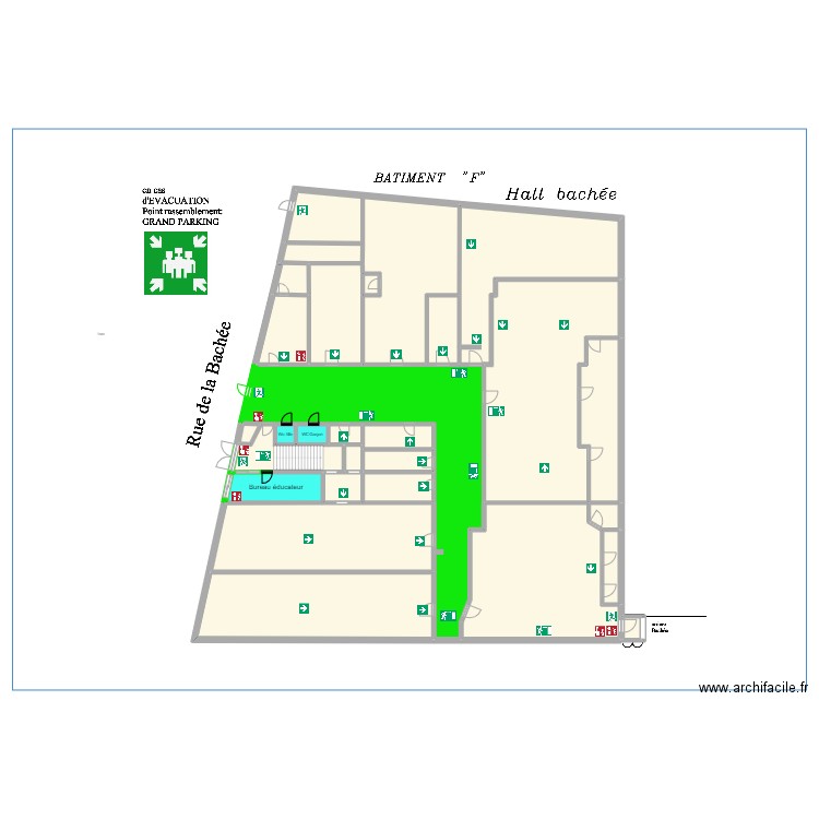 Bachée rez actuel. Plan de 0 pièce et 0 m2