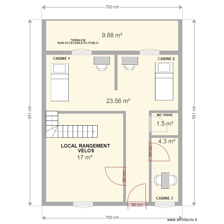 plan maison frangines BAS. Plan de 0 pièce et 0 m2