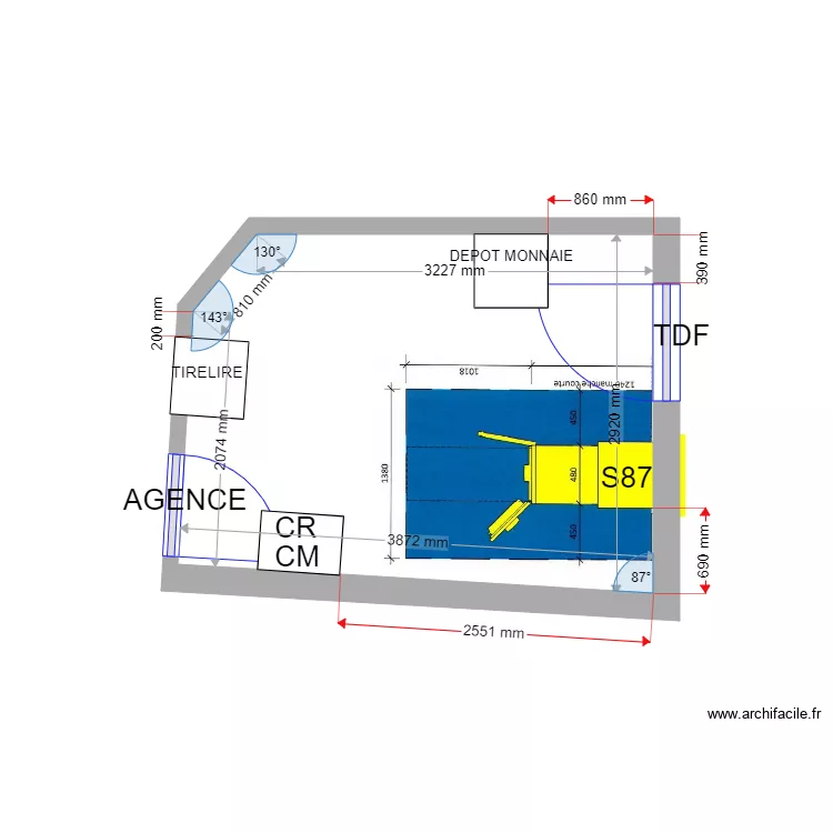 PLAN DE MASSE PROJET CARNOUX EN PROVENCE S87. Plan de 