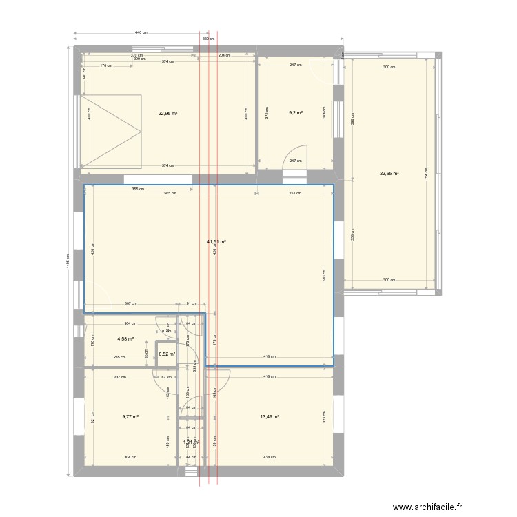 plan base travaux 1. Plan de 10 pièces et 129 m2