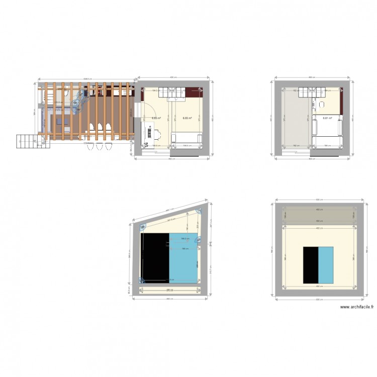 pailler mezzzanine 450x450 pente ouest avec abords. Plan de 0 pièce et 0 m2