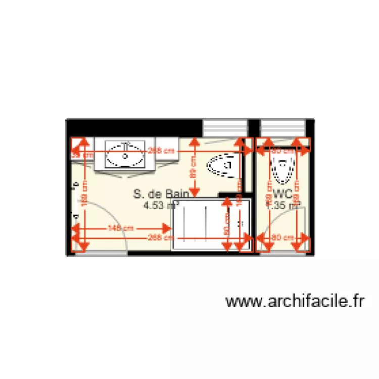 Sanitaires 1. Plan de 