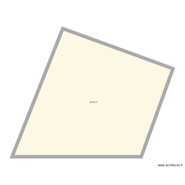 PLANarchifacile. Plan de 1 pièce et 90 m2