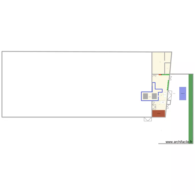 Plan prod manuelle. Plan de 3  et 323 m²