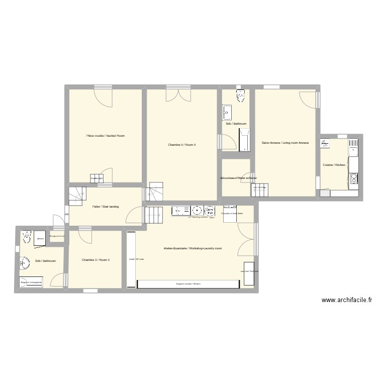 plan rdc. Plan de 0 pièce et 0 m2