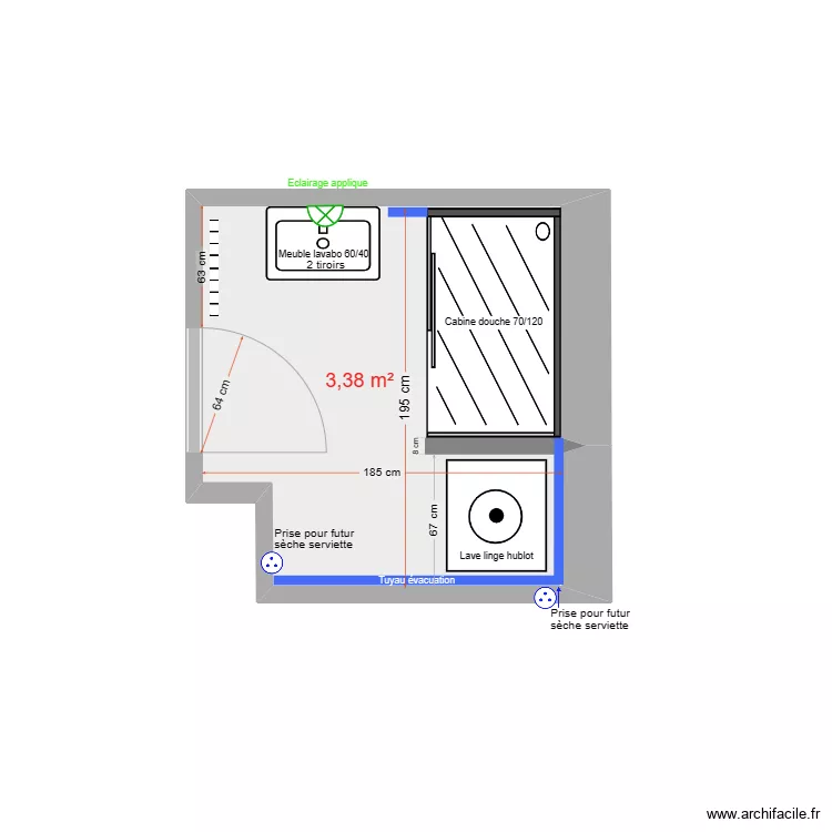 Salle de bain . Plan de 
