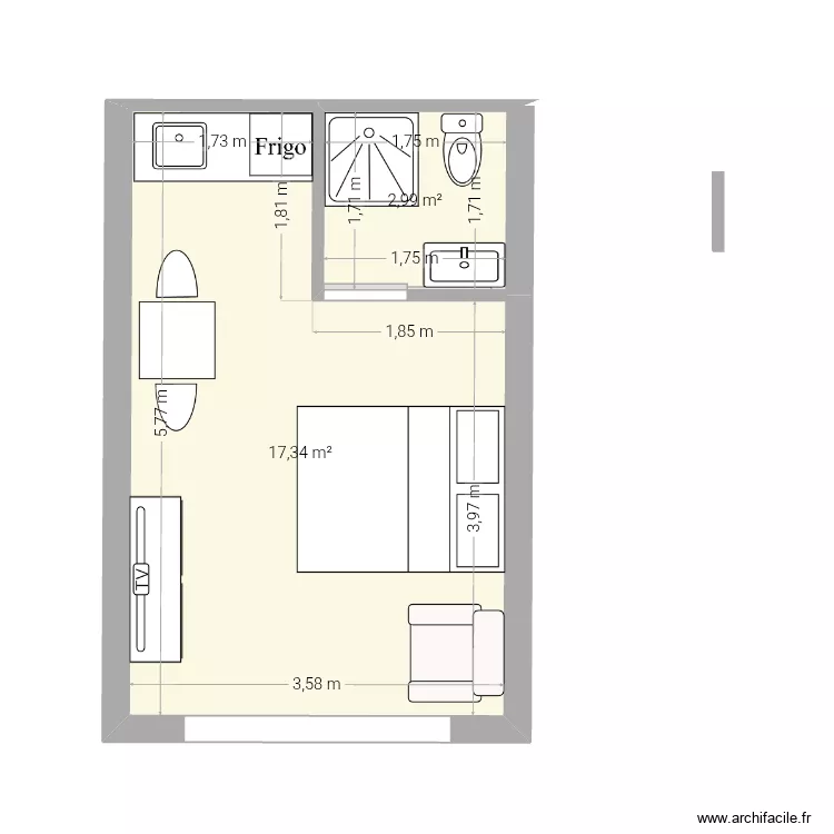 Garage. Plan de 2 et 20 m² Garage. Plan de 2 et 20 m²