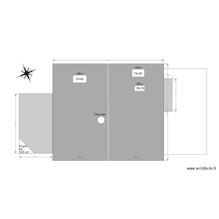 Mams Vue de dessus avec extension 02. Plan de 0 pièce et 0 m2