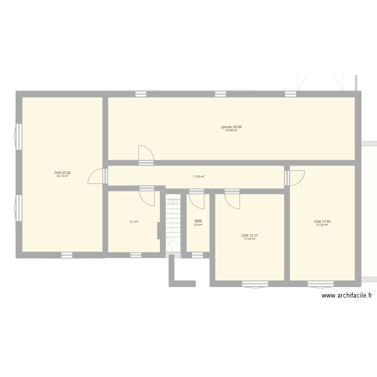 1 hent er douar gwen. Plan de 0 pièce et 0 m2