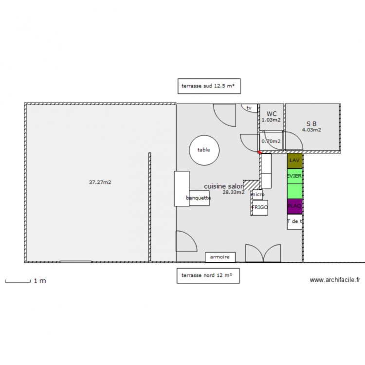 gite ch. Plan de 0 pièce et 0 m2