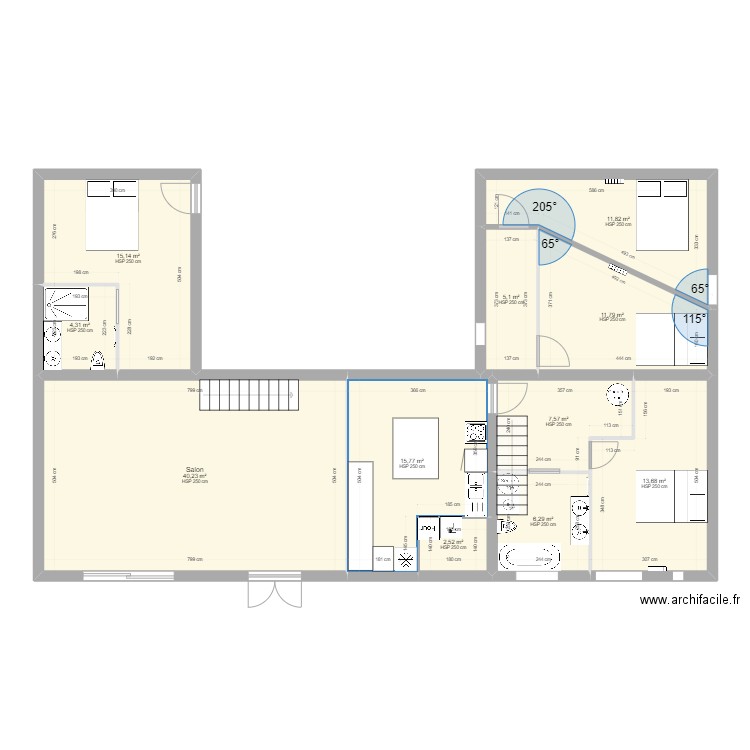 Maison Cierrey new. Plan de 11 pièces et 134 m2