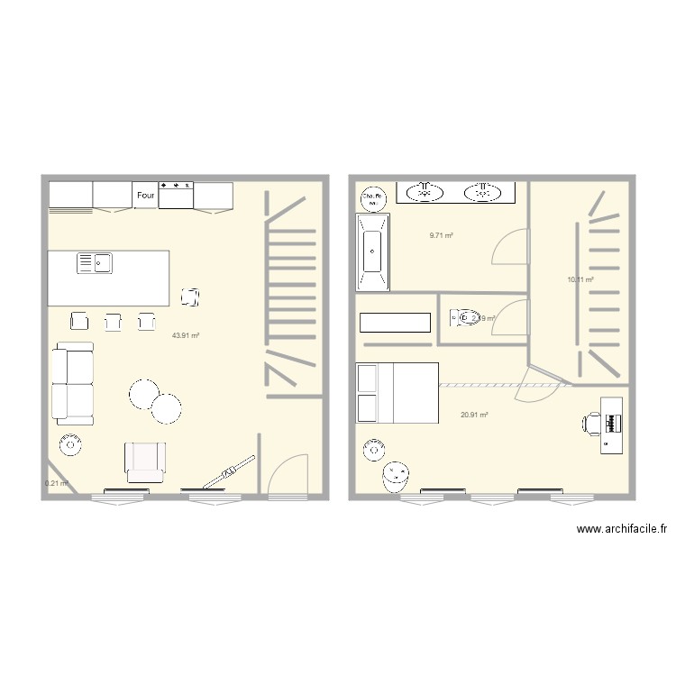 maison 2ch. Plan de 0 pièce et 0 m2