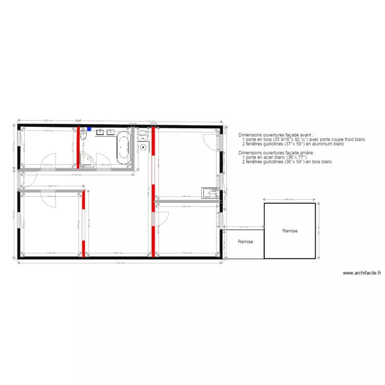 actuel avec Shed. Plan de 