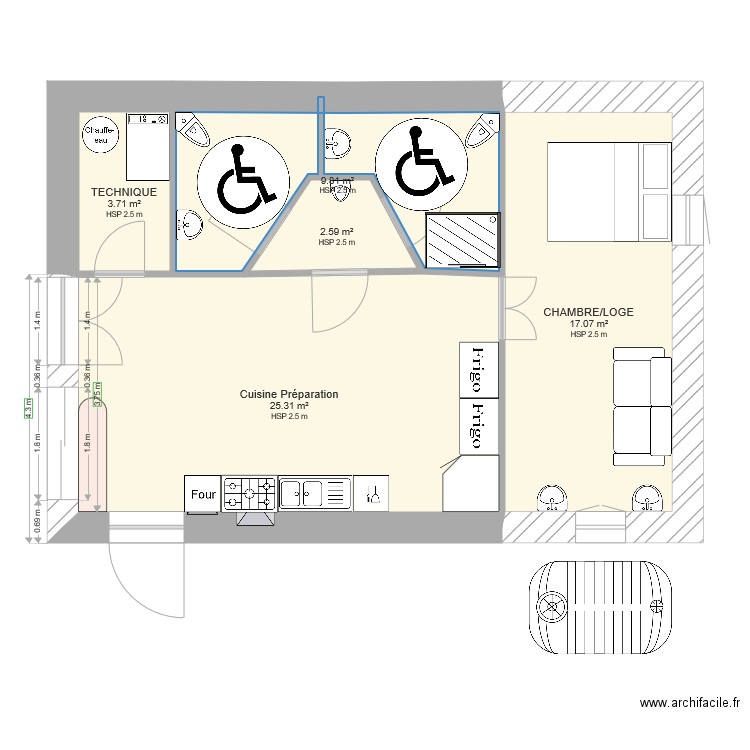 Etable du Pressoir V2. Plan de 0 pièce et 0 m2