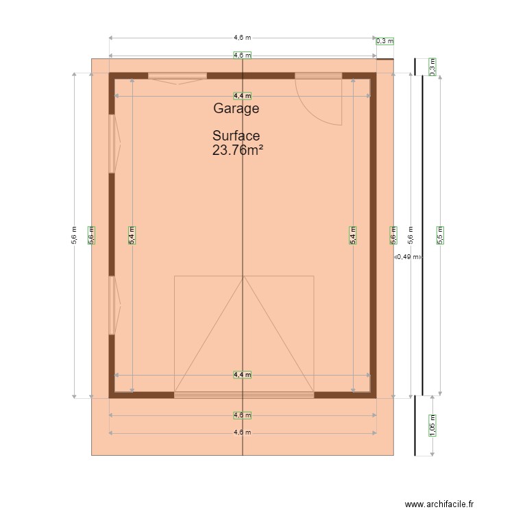 Garage    chalet 80. Plan de 0 pièce et 0 m2