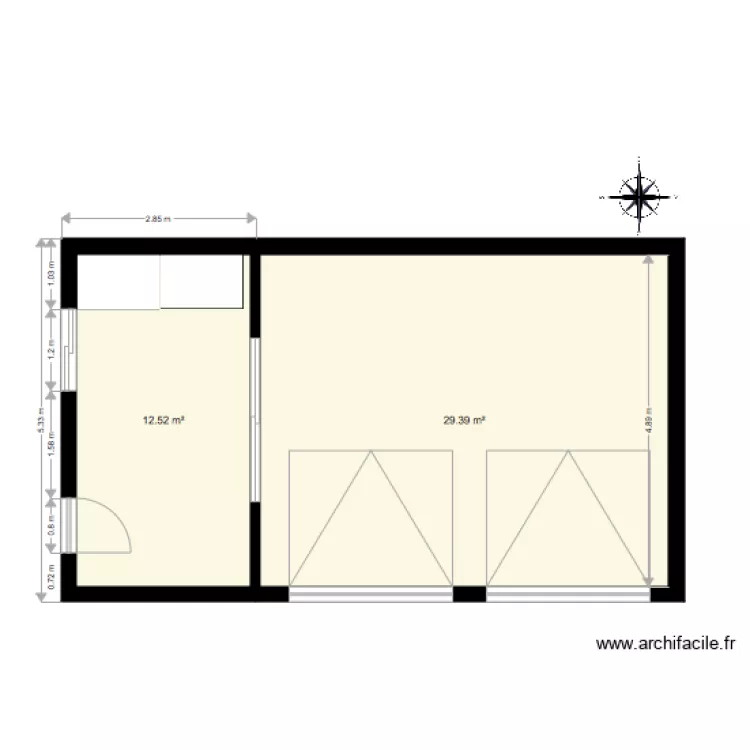 GARAGE 2 VOITURES et ATELIER. Plan de GARAGE 2 VOITURES et ATELIER. Plan de
