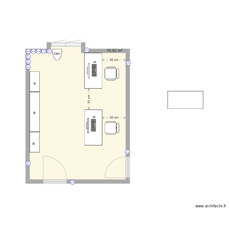 Amenagement bureaux medecins 2. Plan de 0 pièce et 0 m2