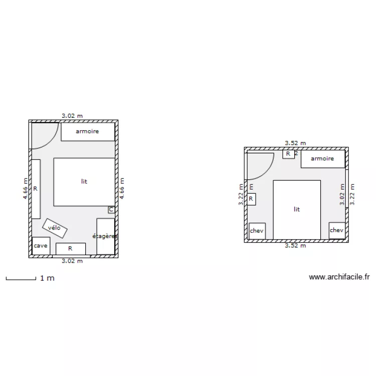 CHAMBRE CARO. Plan de CHAMBRE CARO. Plan de