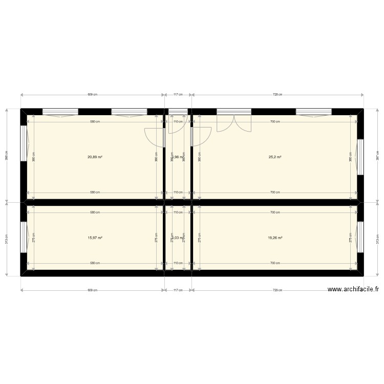 RIBEAUD EXISTANT. Plan de 0 pièce et 0 m2