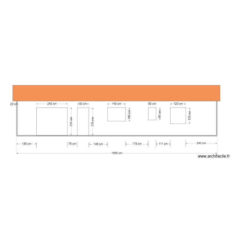 vue est maison du moulinas. Plan de 