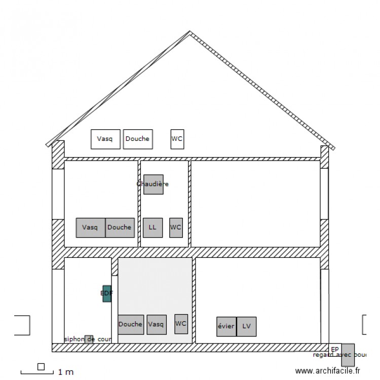 Coupe_projet_20140906_non_cote. Plan de 0 pièce et 0 m2