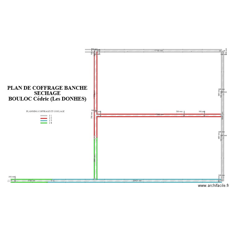 BOULOC AU DONHES PLAN SECHAGE. Plan de 2 pièces et 302 m2