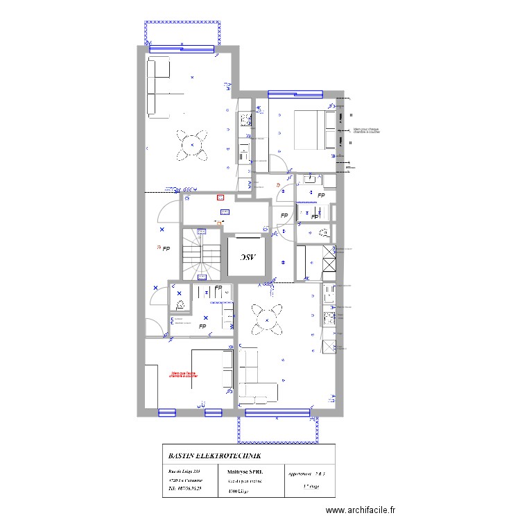 Maitryse REZ de chaussée exécution 1 étage. Plan de 0 pièce et 0 m2