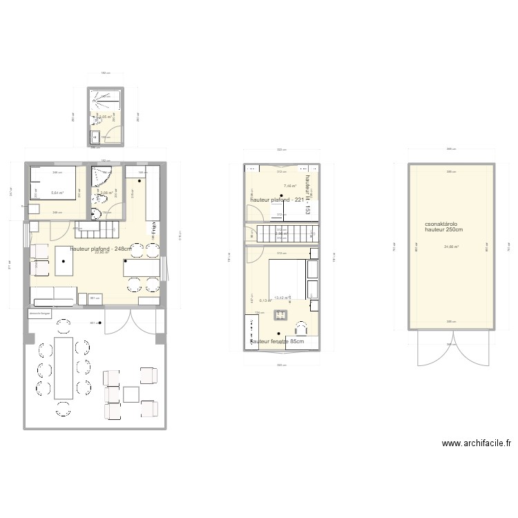 Tiszalok tiszasetany 11 mod. Plan de 9 pièces et 84 m2