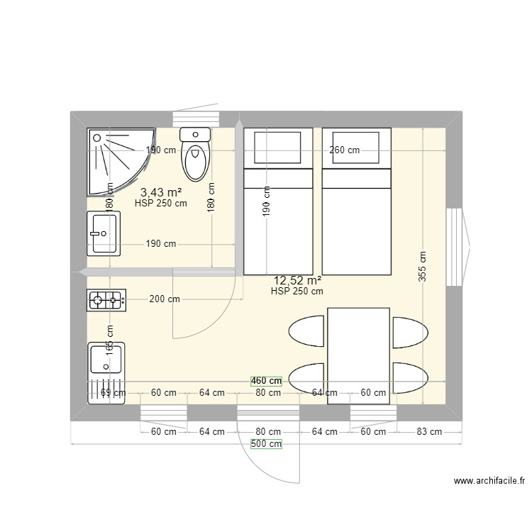 chalet 20m2. Plan de 0 pièce et 0 m2