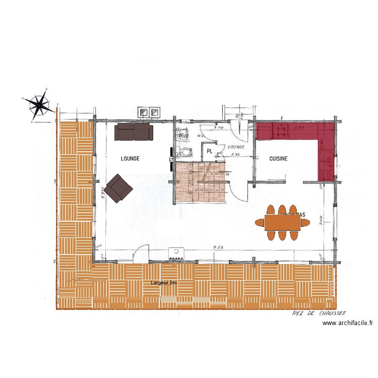 RDC. Plan de 0 pièce et 0 m2