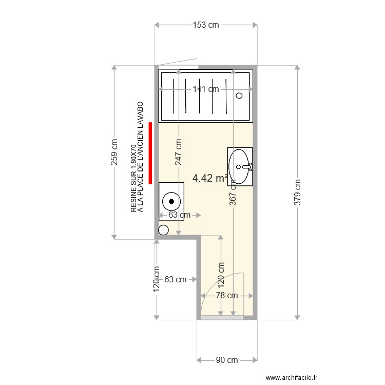 VERCOUTRE JOSIANE . Plan de 0 pièce et 0 m2