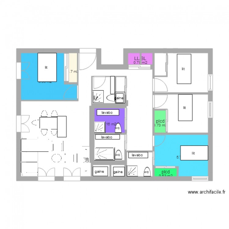 St Denis num 2. Plan de 0 pièce et 0 m2