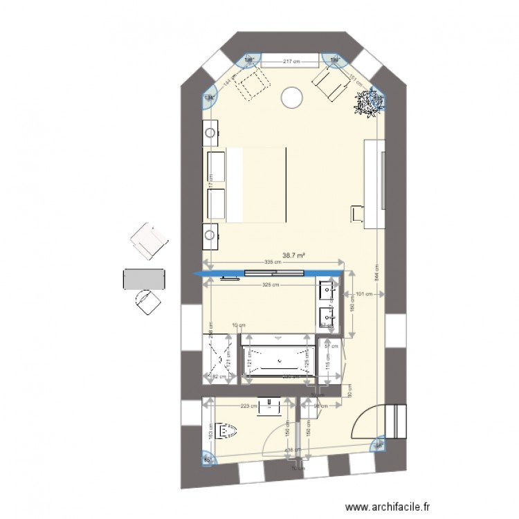 Chambre Chateau Buffière 2. Plan de 0 pièce et 0 m2